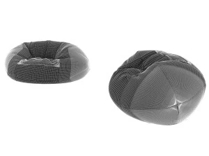 rugby ball chair bag for playroom 3D Model
