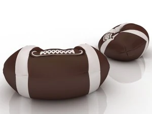 rugby ball chair bag for playroom 3D Model