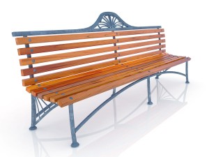 park bench Model 3D