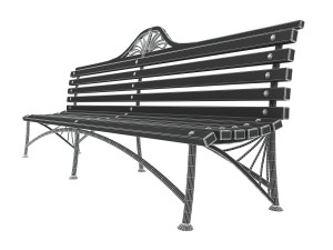 park bench Modelo 3D