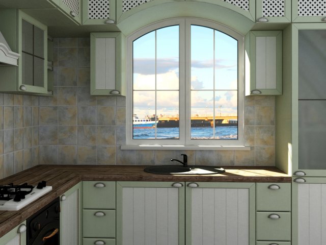 Kitchen provence style Modelo 3D .c4d .max .obj .3ds .fbx .stl .blend 