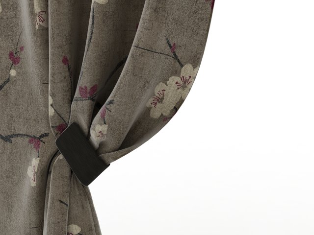 curtains silk with magnetic pickup 3D Model .c4d .max .obj .3ds .fbx .stl .blend 