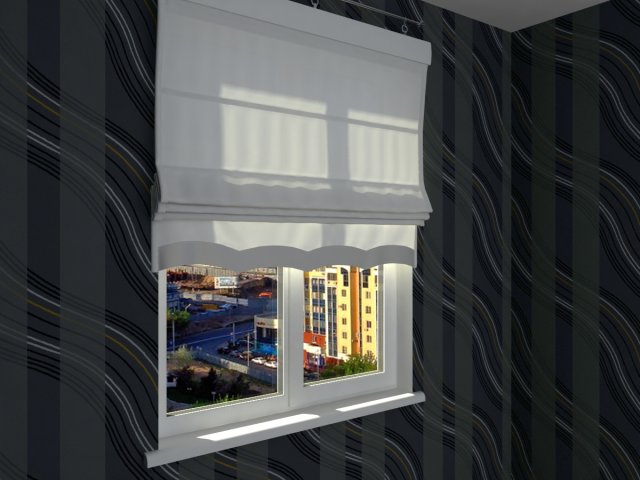 roman shade Model 3D .c4d .max .obj .3ds .fbx .stl .blend 