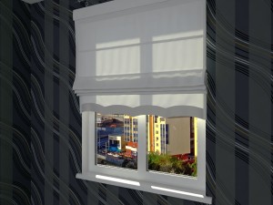 roman shade Model 3D