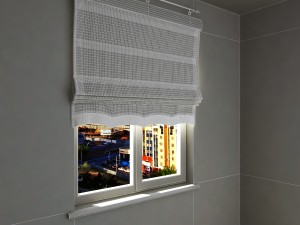 roman shade Model 3D