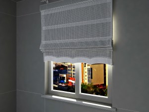 roman shade Model 3D