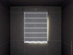 roman shade with big flower print 3D Model