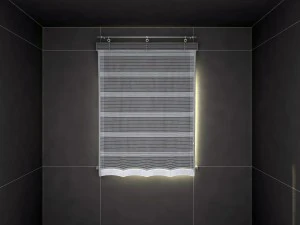 roman shade with big flower print 3D Model