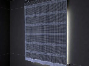 roman shade with big flower print 3D Model