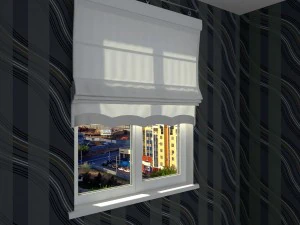 five different roman shades with five different sh 3D Model