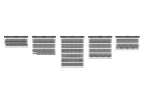five different roman shades with five different sh Model 3D
