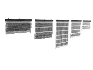 five different roman shades with five different sh 3D Model