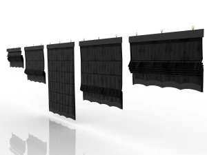 five different roman shades with five different sh 3D Model
