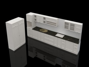 classic style kitchen 4500x2650x2100h 3D Model