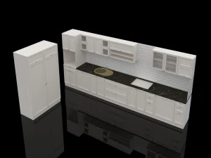cozinha de estilo cl&aacute;ssico 4500x2650x2100h Modelo 3D