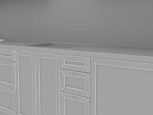 classic style kitchen 4500x2650x2100h 3D Model