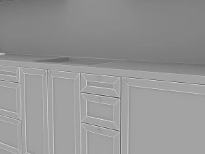 cozinha de estilo cl&aacute;ssico 4500x2650x2100h Modelo 3D