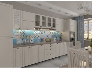 kitchen with majolica 3D Model