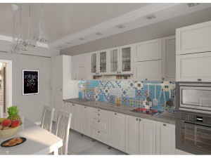 kitchen with majolica 3D Model