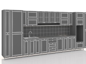 kitchen with majolica 3D Model