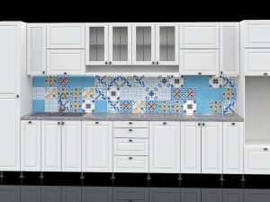kitchen with majolica 3D Model