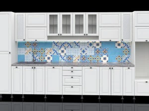 kitchen with majolica 3D Model