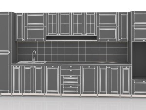 kitchen with majolica 3D Model