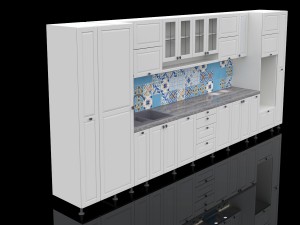 kitchen with majolica 3D Model