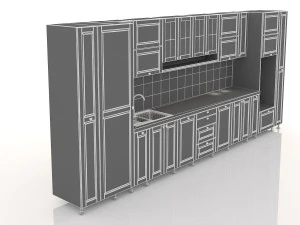 kitchen with majolica 3D Model