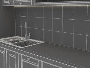 kitchen with majolica 3D Model