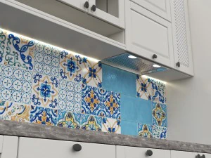 kitchen with majolica 3D Model