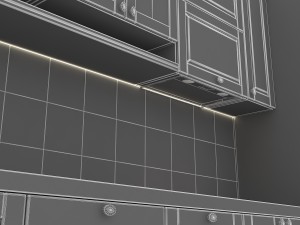 kitchen with majolica 3D Model