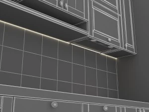 kitchen with majolica 3D Model