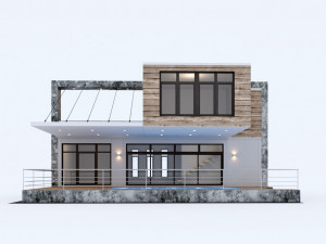 sea-container house Modello 3D