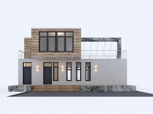 sea-container house Modello 3D