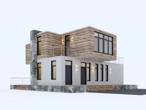 sea-container house 3D Model