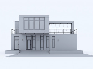 sea-container house Modello 3D