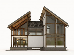 half-timbered house Modelo 3D
