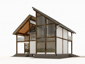 half-timbered house Modelo 3D