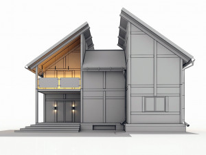 half-timbered house Modelo 3D