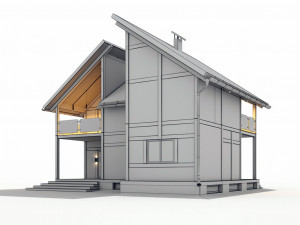 half-timbered house Modelo 3D