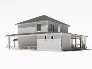 two-storey residential building Modèle 3D