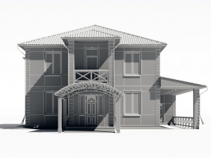 two-storey residential building Modèle 3D