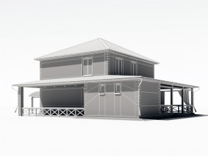 two-storey residential building Modèle 3D