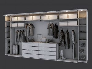 womens wardrobe 3D 모델