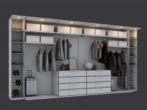 womens wardrobe 3D 모델
