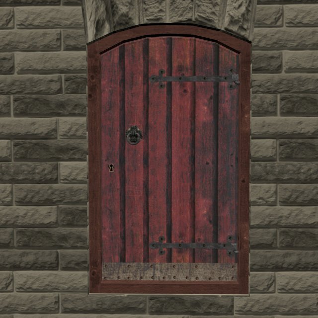 medieval door 3D Model .c4d .max .obj .3ds .fbx .stl .blend 