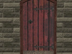 średniowieczne drzwi Model 3D