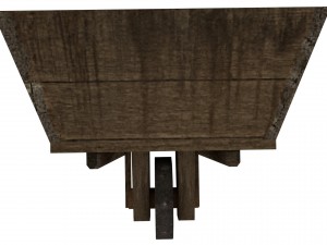wooden wheelbarrow 3D Модель