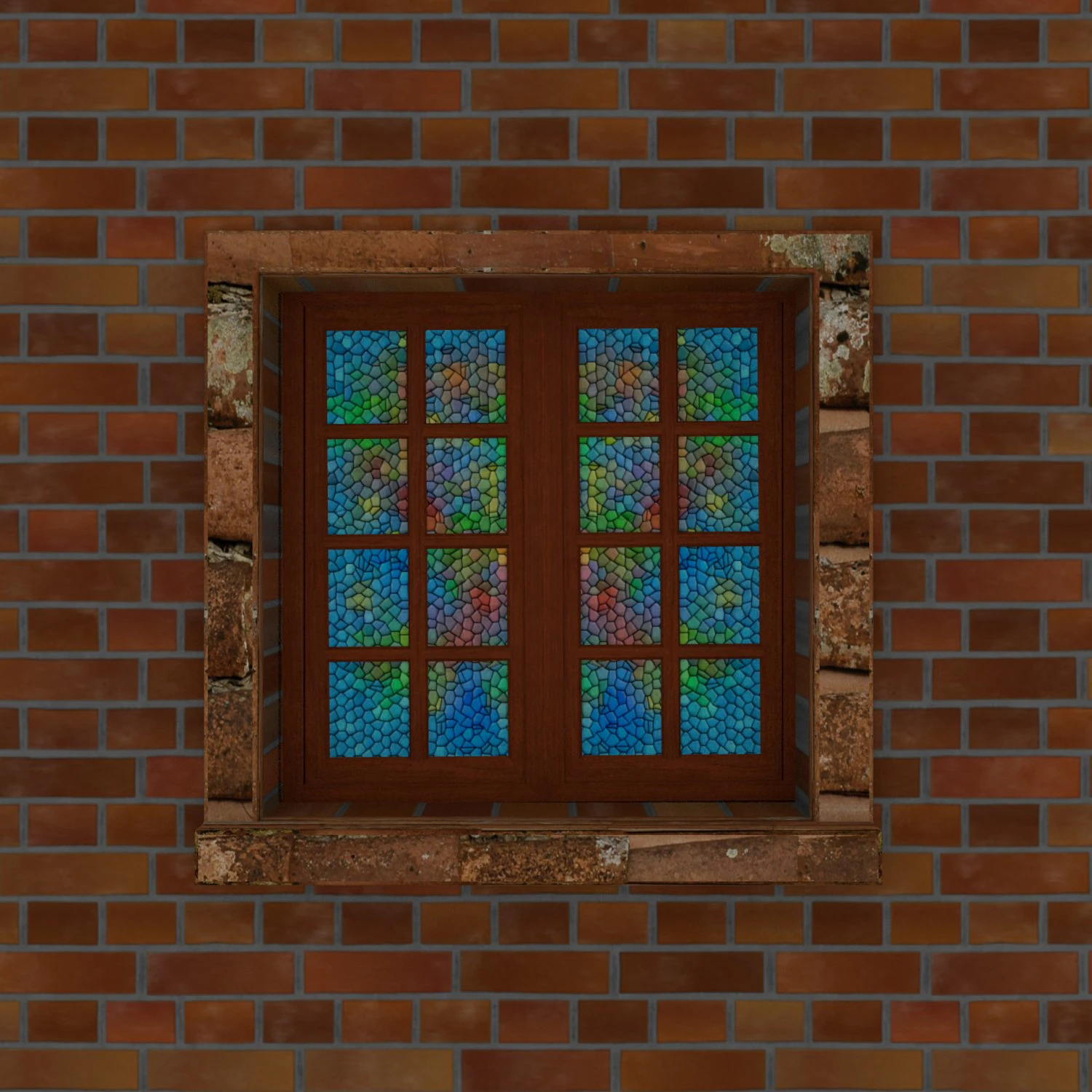 stained-glass window 3D Model .c4d .max .obj .3ds .fbx .stl .blend 